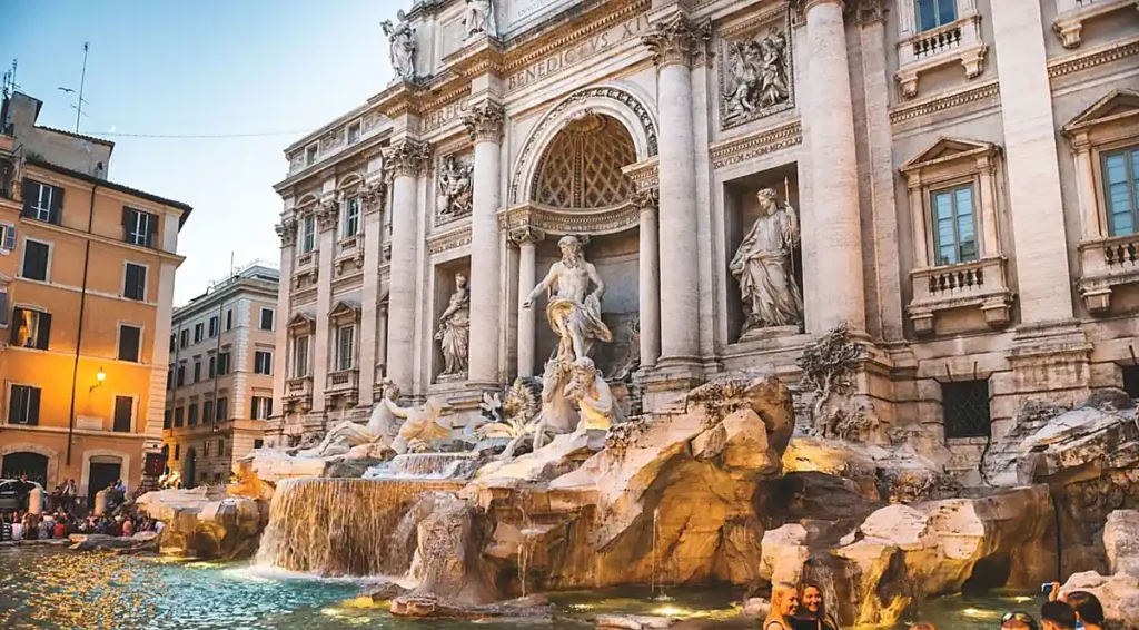 A Fontana di Trevi é uma das fontes mais famosas da Itália e um dos principais pontos turísticos de Roma. Construída no século XVIII, destaca-se pela arquitetura barroca, esculturas mitológicas e tradição de lançar moedas na água.